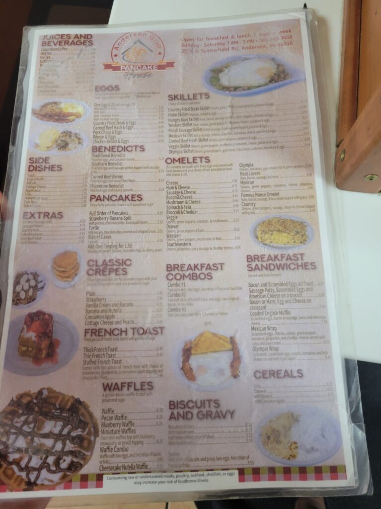 Anderson Grill Menu 4